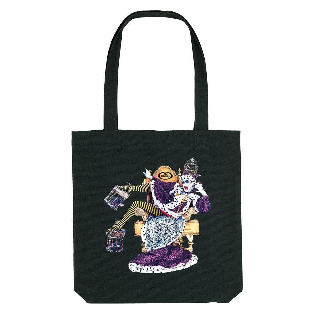 Miss Moneypenny's Clown Logo Woven Tote Bag