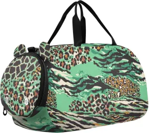 Mix Print Leopard Zebra Duffel Bags for Boys Small Gym Bags for Teens Dance Bag for Girls