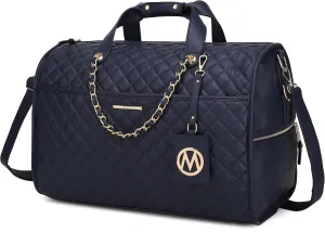 MKF Collection Duffle Bag for Women, Vegan Leather Large Cute Weekender, Carry on Luggage Travel Bag Purse By Mia K
