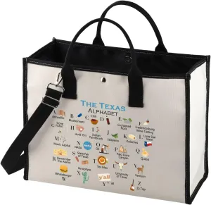 MNIGIU Texas Canvas Tote Bag - Eco-Friendly Reusable Welcome Bag