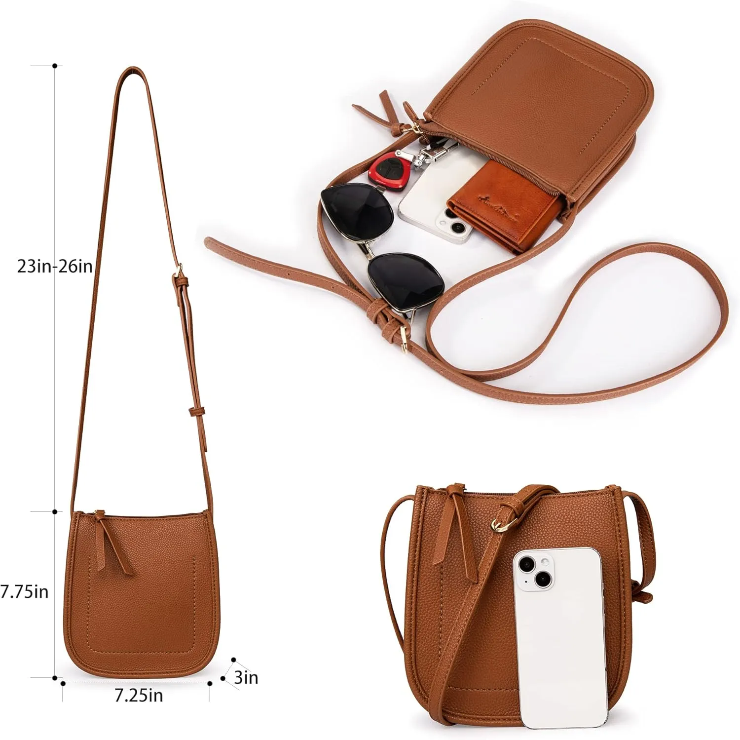 Montana West Crossbody Bags for Women Multi Pocket Cross Body Bag Purses with Adjustable Strap