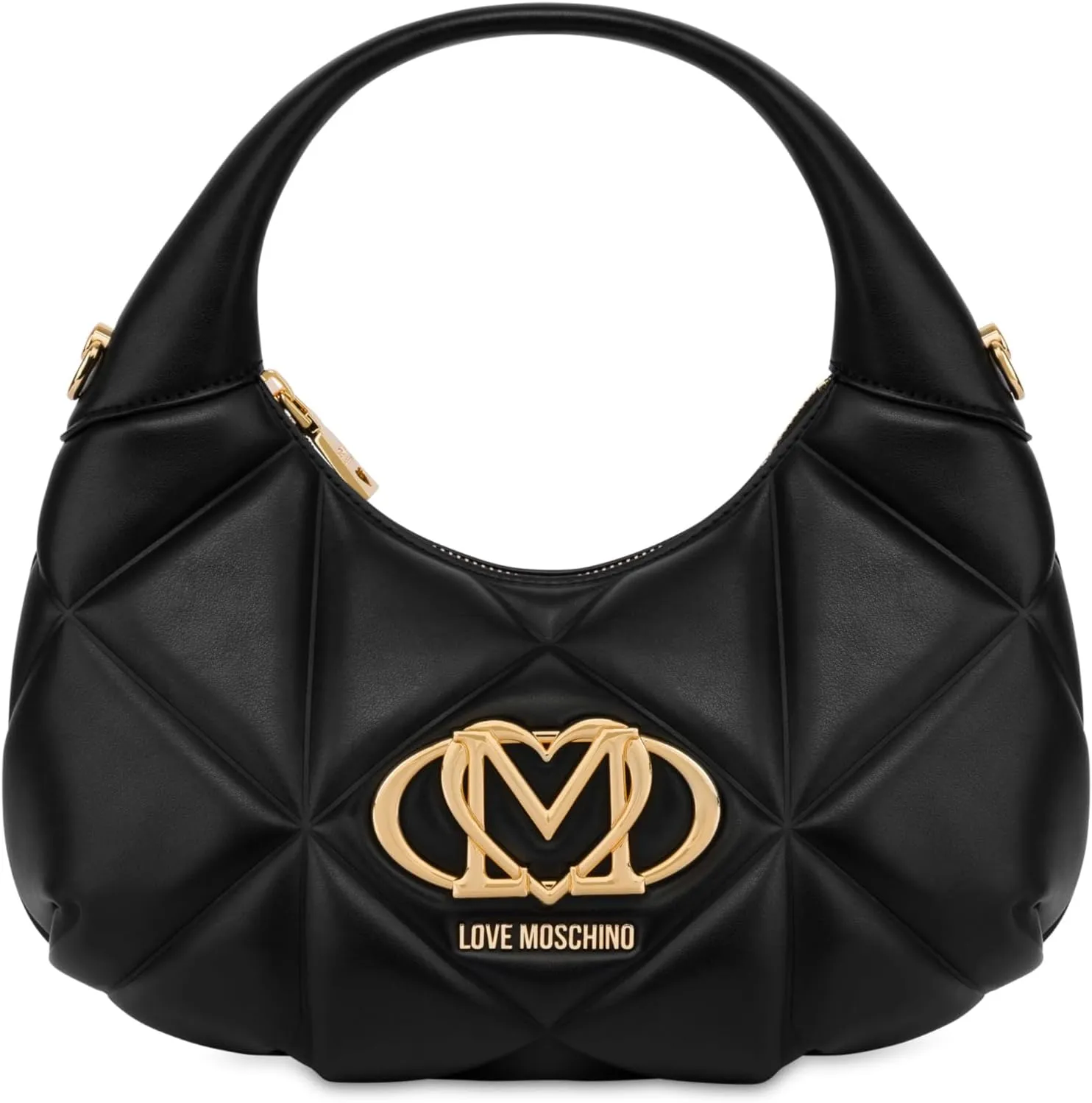 Moschino Borsa Donna Love Hobo with Tracolla Ecopelle Nero BS25MO15 JC4039, black, Einheitsgröße