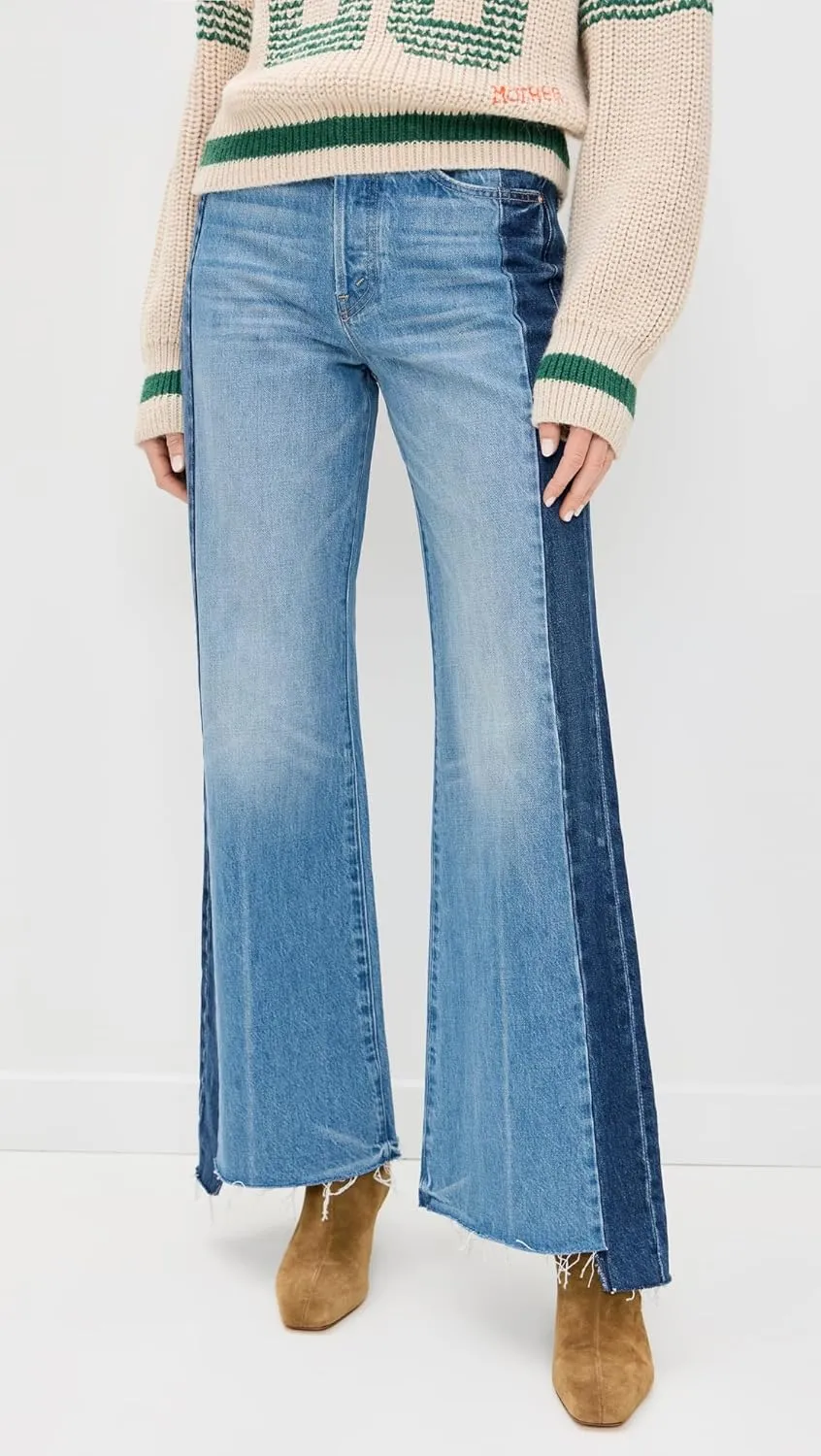 MOTHER Women's The Tux Sidestepper Sneak Fray Jeans