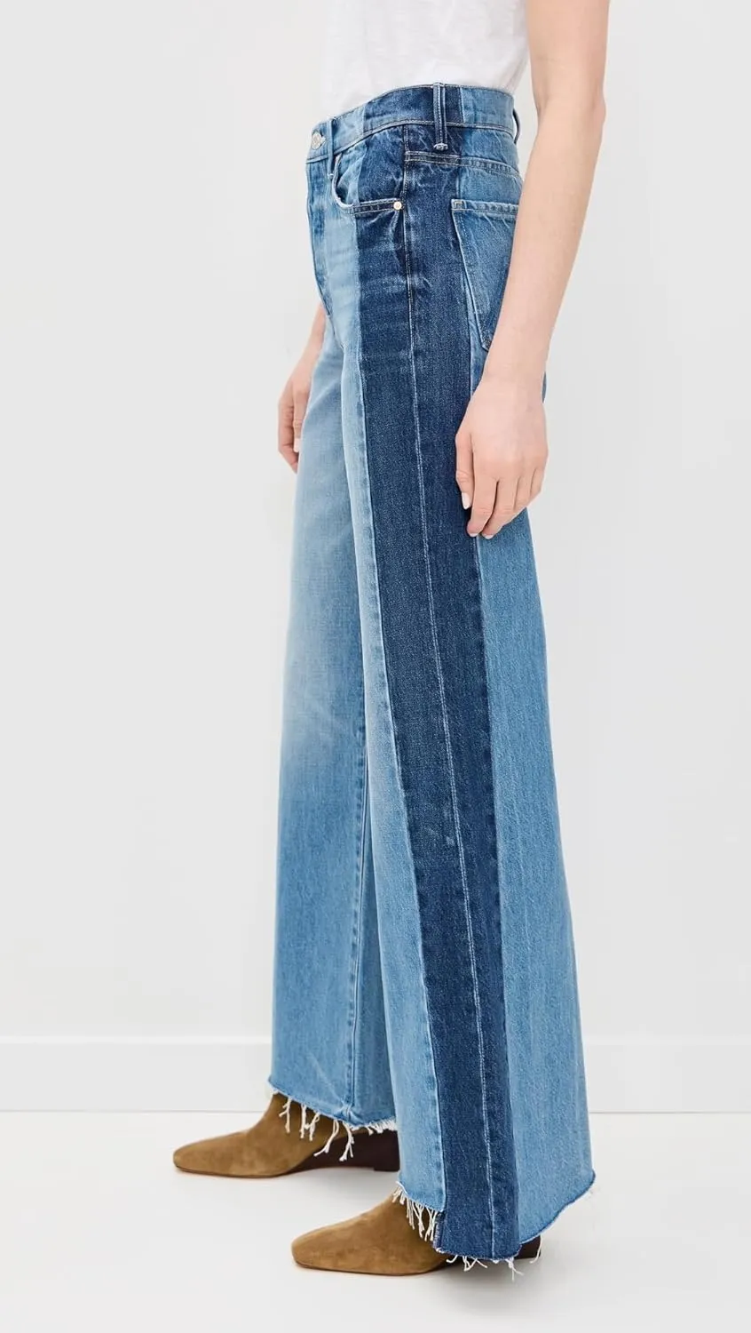 MOTHER Women's The Tux Sidestepper Sneak Fray Jeans