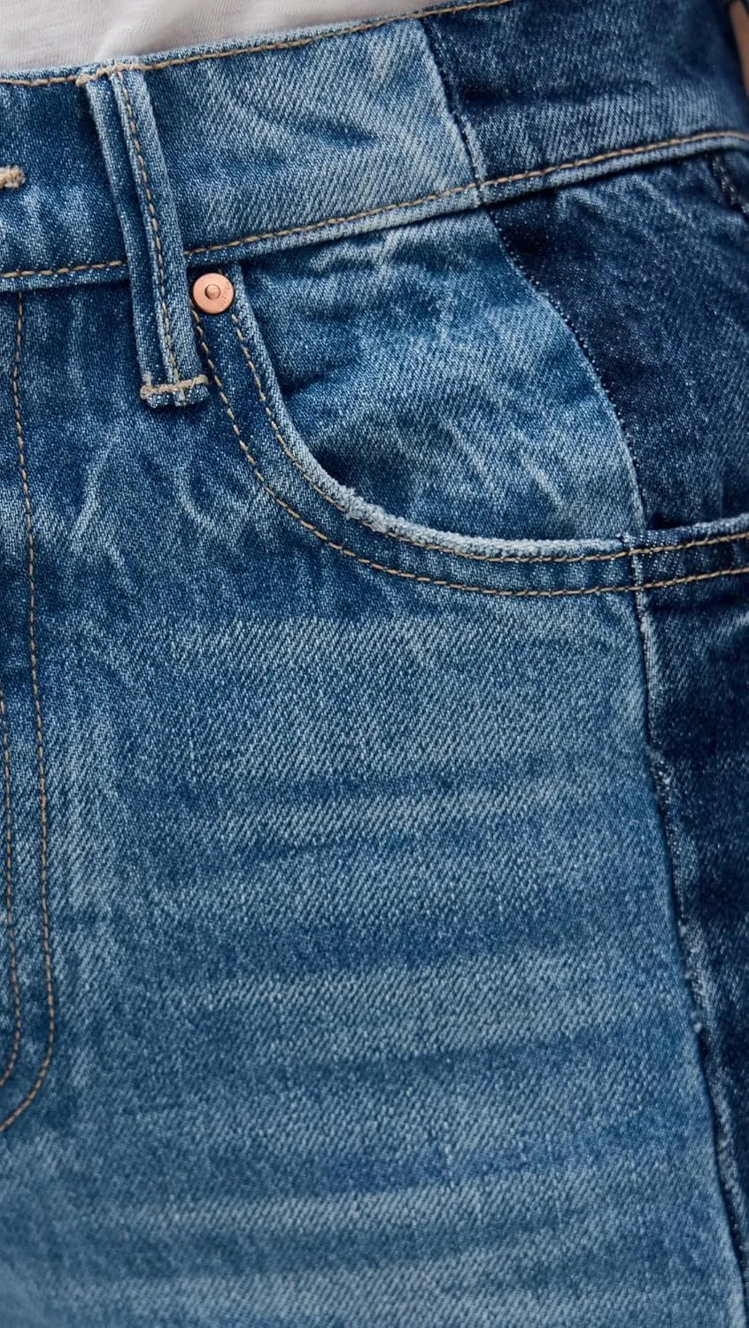 MOTHER Women's The Tux Sidestepper Sneak Fray Jeans