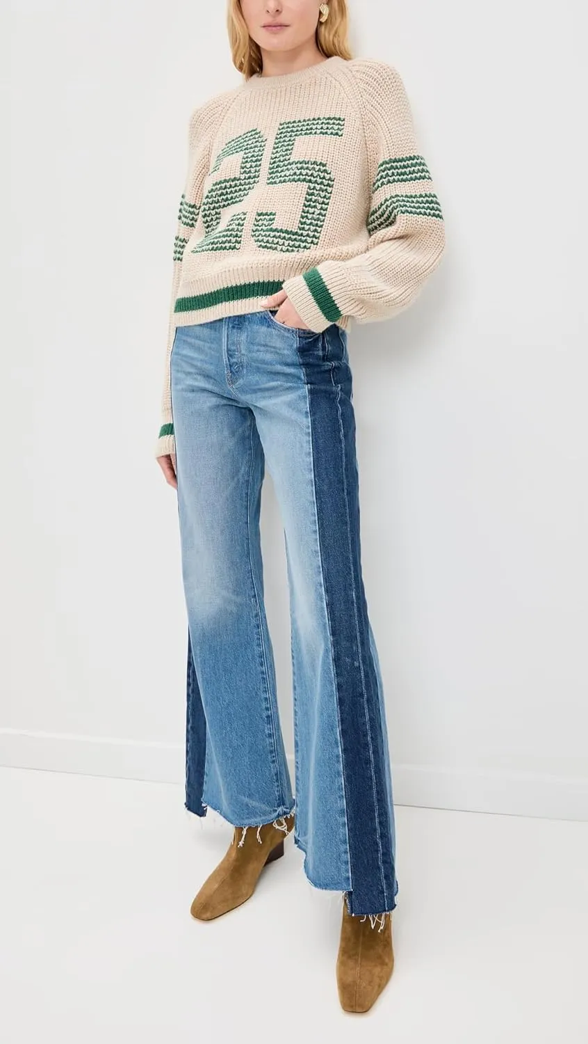 MOTHER Women's The Tux Sidestepper Sneak Fray Jeans