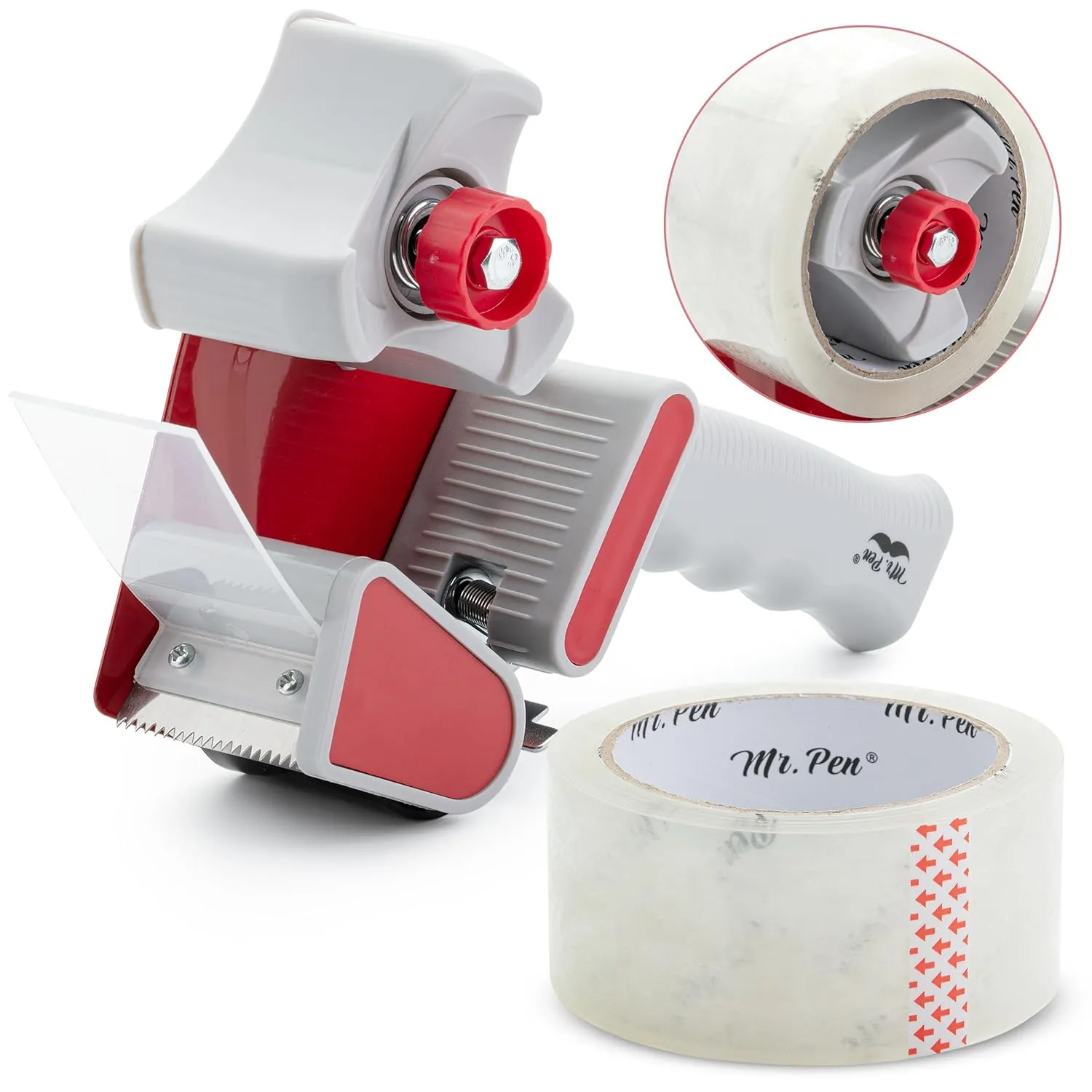 Mr. Pen Packing Tape Dispenser Gun 2-Inch, 4 Pack with 4 Rolls Clear Tape Gun for Packaging Boxes and Moving