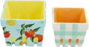 Mud Pie Nested Berry Baskets, Blue