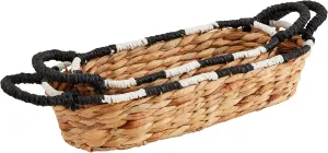 Mud Pie Stripe Edge Bread Baskets; Small 5" X 12" | Large 6 1/2" X 16 1/2"