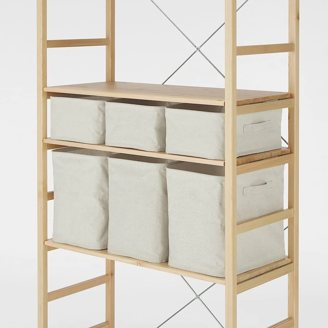 MUJI Cotton Linen Polyester Soft Rectangle Storage Box, Large