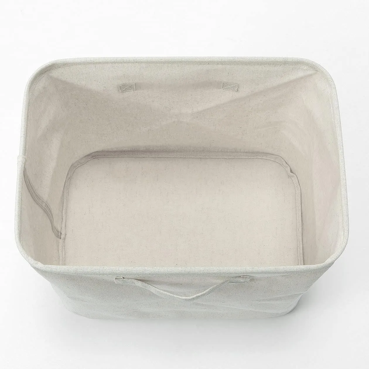 MUJI Cotton Linen Polyester Soft Rectangle Storage Box, Large