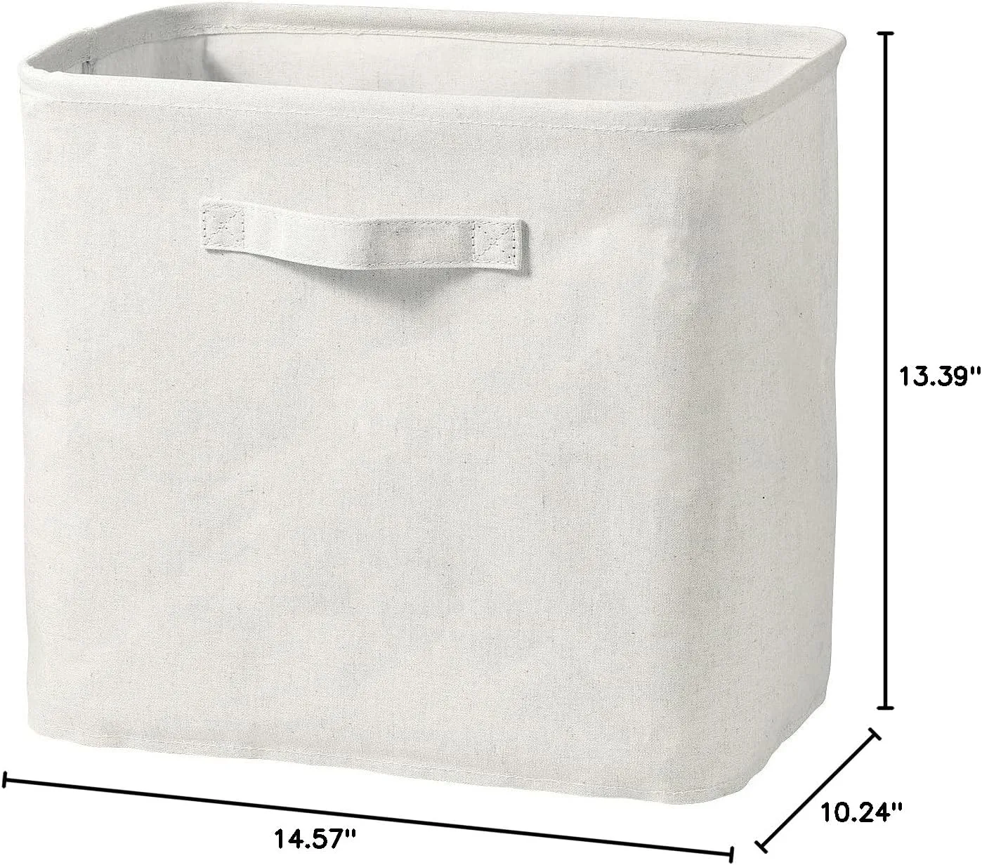 MUJI Cotton Linen Polyester Soft Rectangle Storage Box, Large
