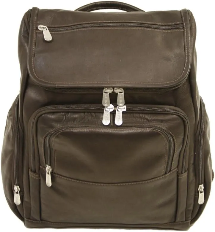 Multi-Pocket Laptop Backpack, Chocolate, One Size