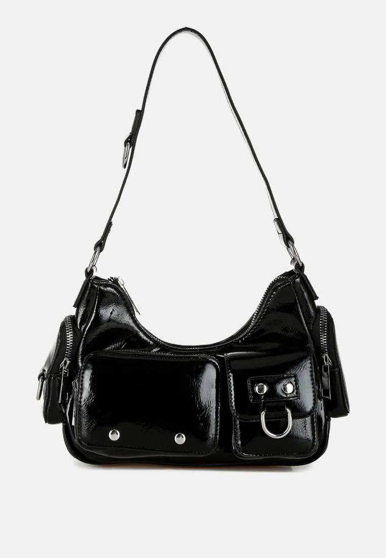 Multi-Pouch Pocket Shoulder Bag by RUW