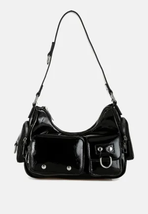Multi-Pouch Pocket Shoulder Bag by RUW