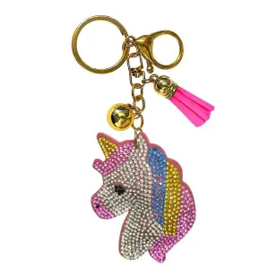 Multi Unicorn Crystal Bling Keychain