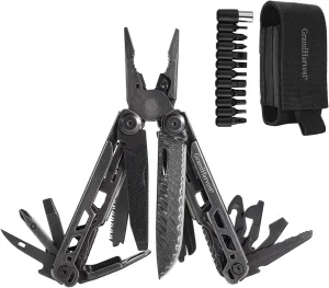 Multitool, 25-in-1 Spring Loaded Pliers Multi Tool, Each Tools with Safety Lock-Stainless Steel Multi-Tool, Propylene Sheath, Survival Gear for Camping, Hiking, EDC Tool, Pocket Knife