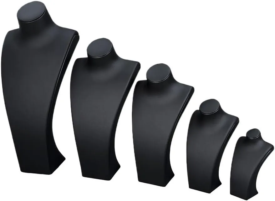 Necklace Display Holder Jade Necklace Display Rack Jewelry Jewelry Rack Pendant Props Black/white Jewellery Stand Holder(Black,XS)
