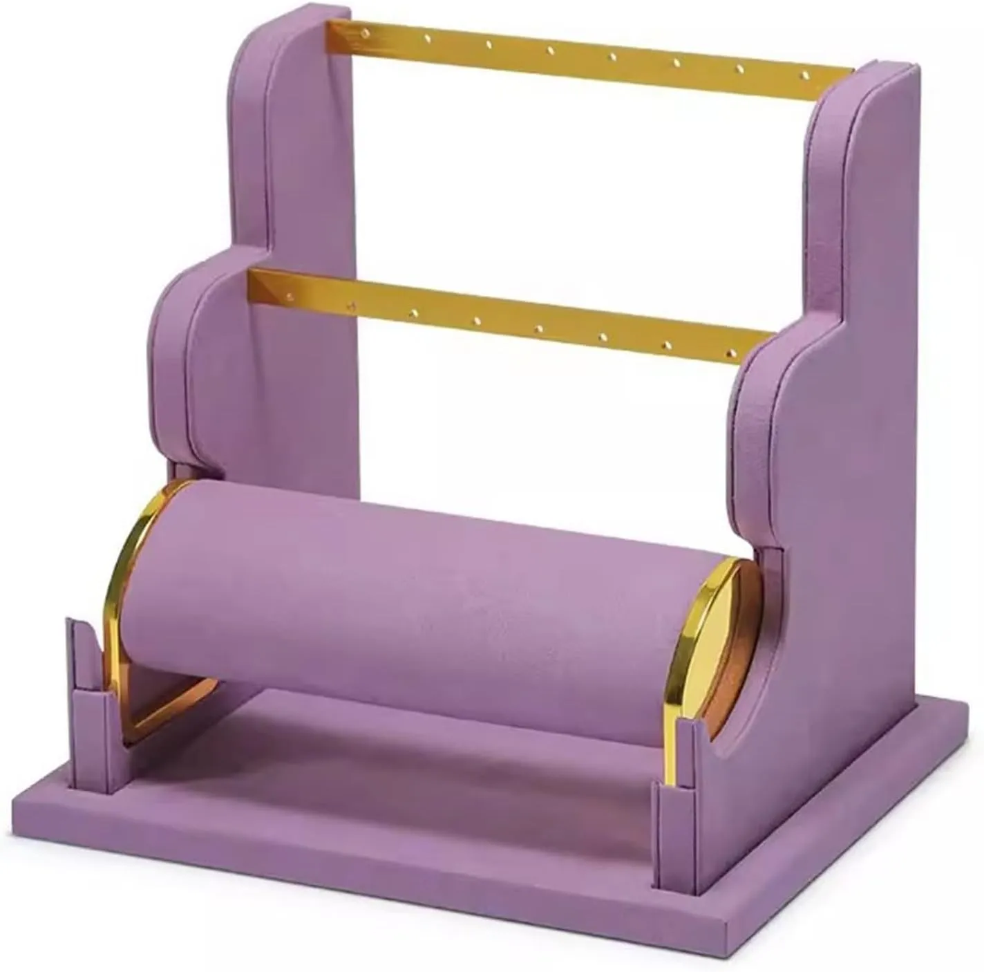 Necklace Holder Jewelry Stand Display Rack Velvet Jewelry Display Stand Detachable Earring Bracelet Watch Display Storage Rack Display Shelf