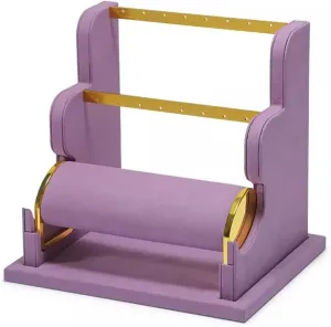 Necklace Holder Jewelry Stand Display Rack Velvet Jewelry Display Stand Detachable Earring Bracelet Watch Display Storage Rack Display Shelf