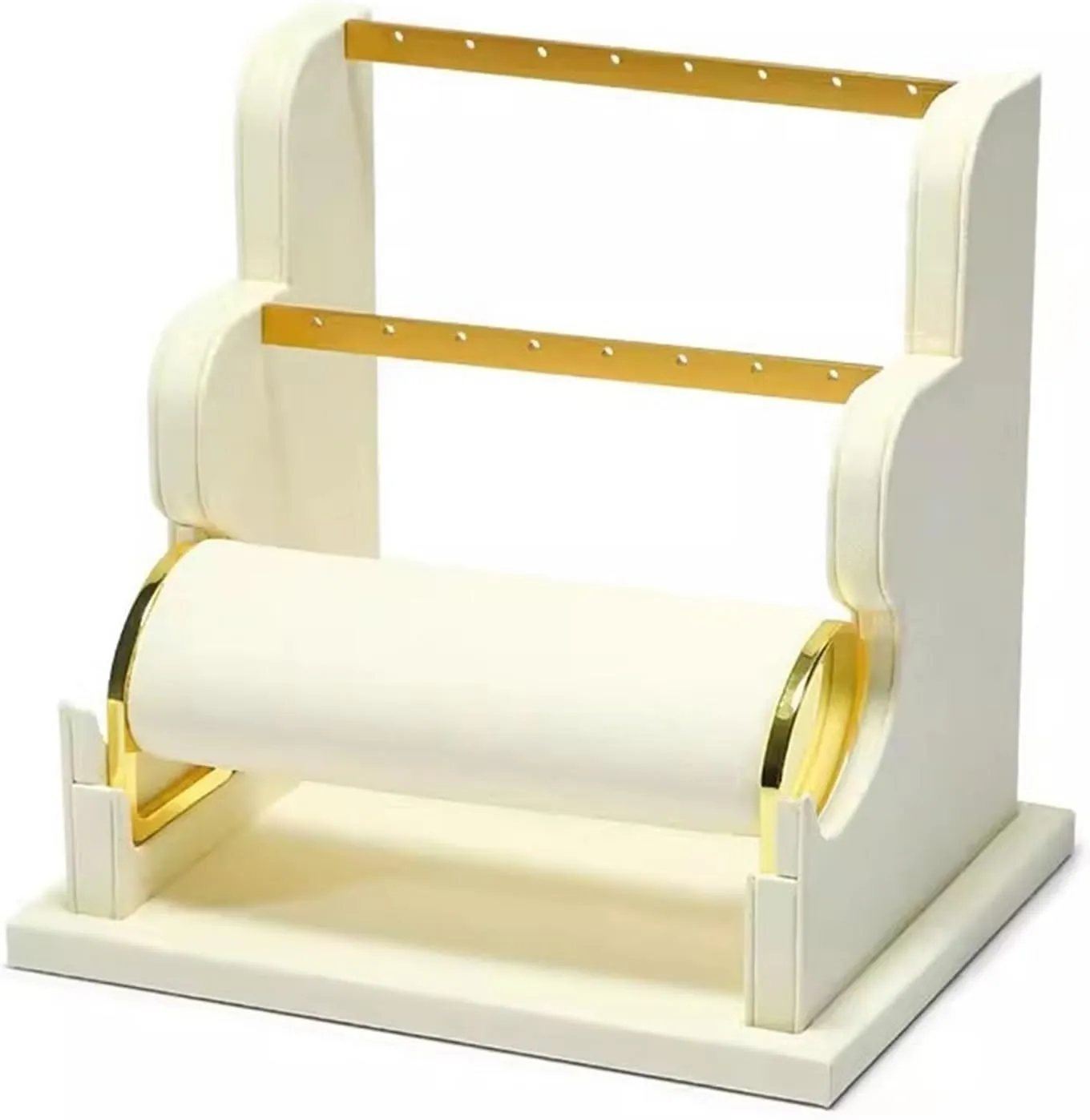 Necklace Holder Jewelry Stand Display Rack Velvet Jewelry Display Stand Detachable Earring Bracelet Watch Display Storage Rack Display Shelf