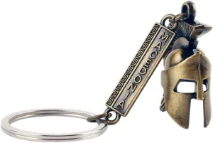 New 2025 Unisex Macedonia Warrior Helmet Key Chain Retro Copper Metal Roman Keychain Travel Cultural Charm Souvenir Bag Zipper Keyring Decoration Jewelry Luxury Trendy Best For Gift For Women And Men