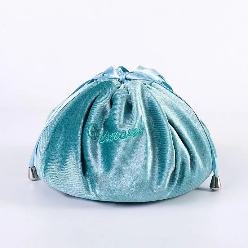 New Cartoon Rabbit Ears Velvet Cosmetic Bags Makeup Bag Happy Easter Party Self-Adhesive Gift Bag For Girls