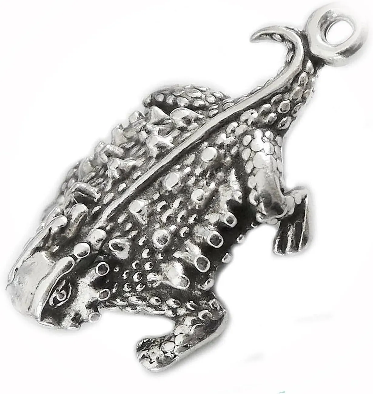 New Horned Lizard Horny Toad 925 Sterling Silver Charm Pendant Reptile for Everyday Wear and Any Outfit ISLANL02086