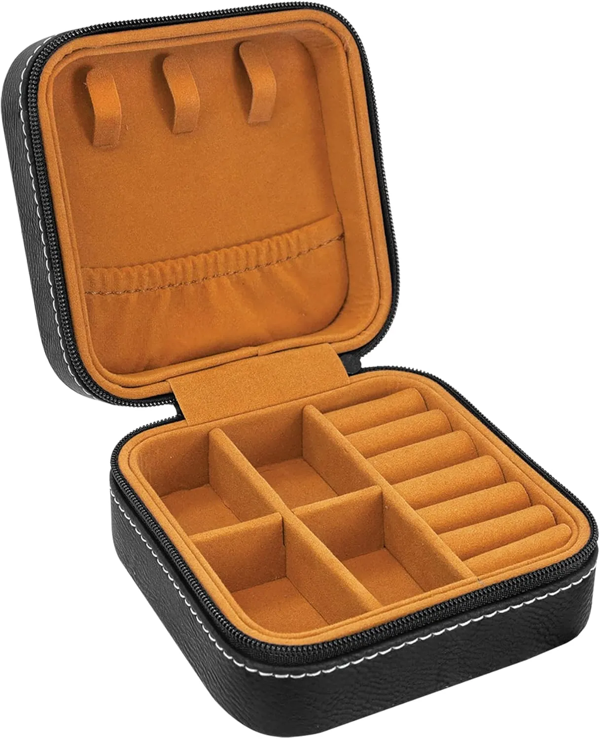 New Jwelery Storage Organized Travell Box, Laserable Leatherette Travel Jewelry Box For Women, Best Premium Storage Case, Travel Black Jwelery Box