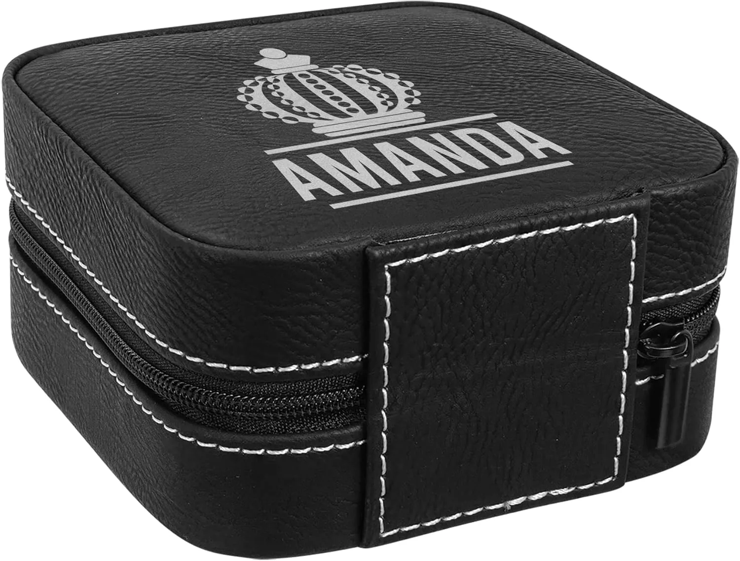 New Jwelery Storage Organized Travell Box, Laserable Leatherette Travel Jewelry Box For Women, Best Premium Storage Case, Travel Black Jwelery Box