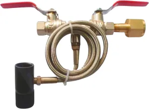 New Paintball CO2 Fill Station Tank Bottle Refill – Dual Valve 40" Stainless Steel Braided Hose – Heavy-Duty Tank Connector & Fill Valve for Paintball, Airsoft, Soda Maker, CO2 tank refill adapter