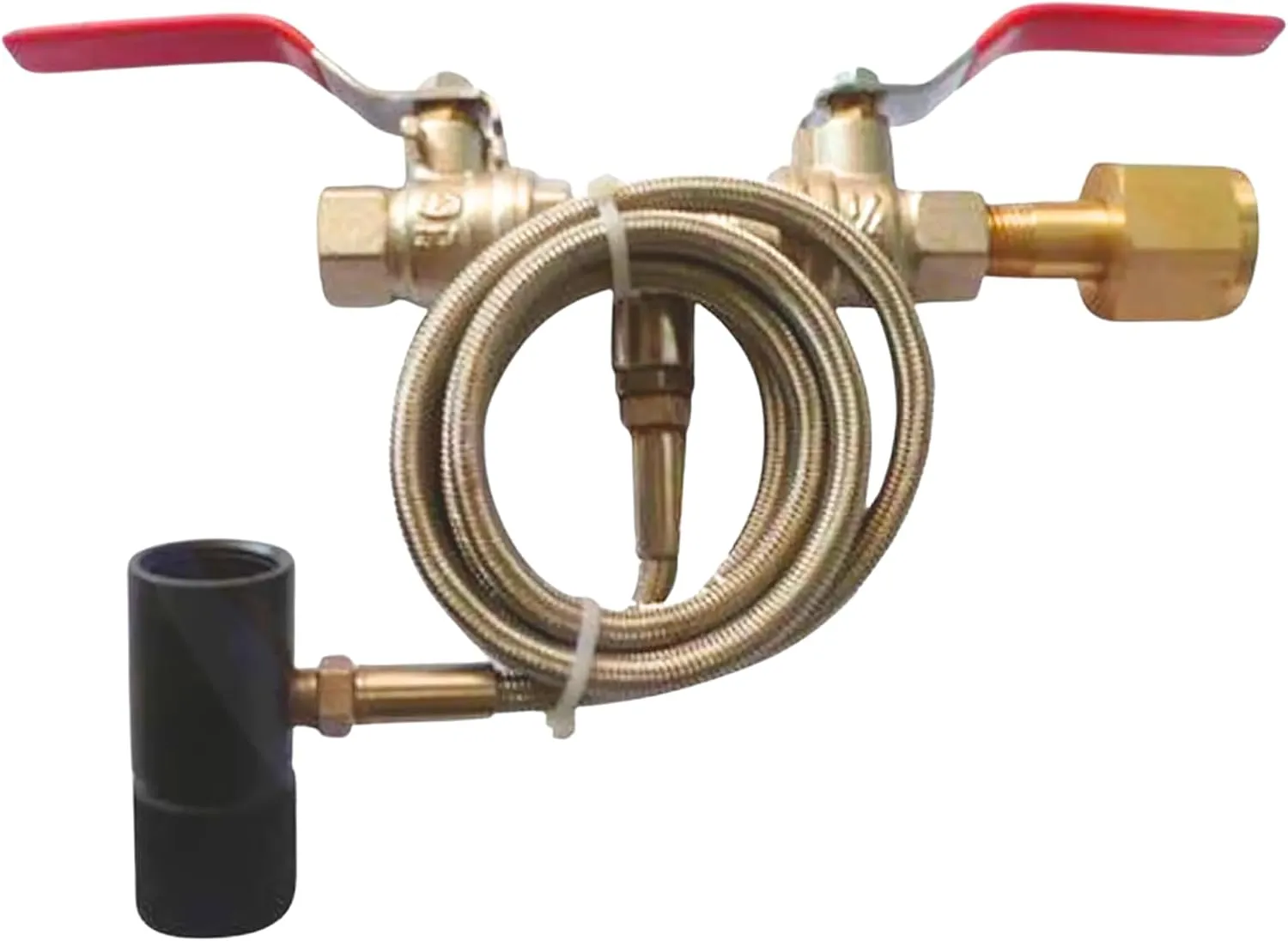 New Paintball CO2 Fill Station Tank Bottle Refill – Dual Valve 40" Stainless Steel Braided Hose – Heavy-Duty Tank Connector & Fill Valve for Paintball, Airsoft, Soda Maker, CO2 tank refill adapter