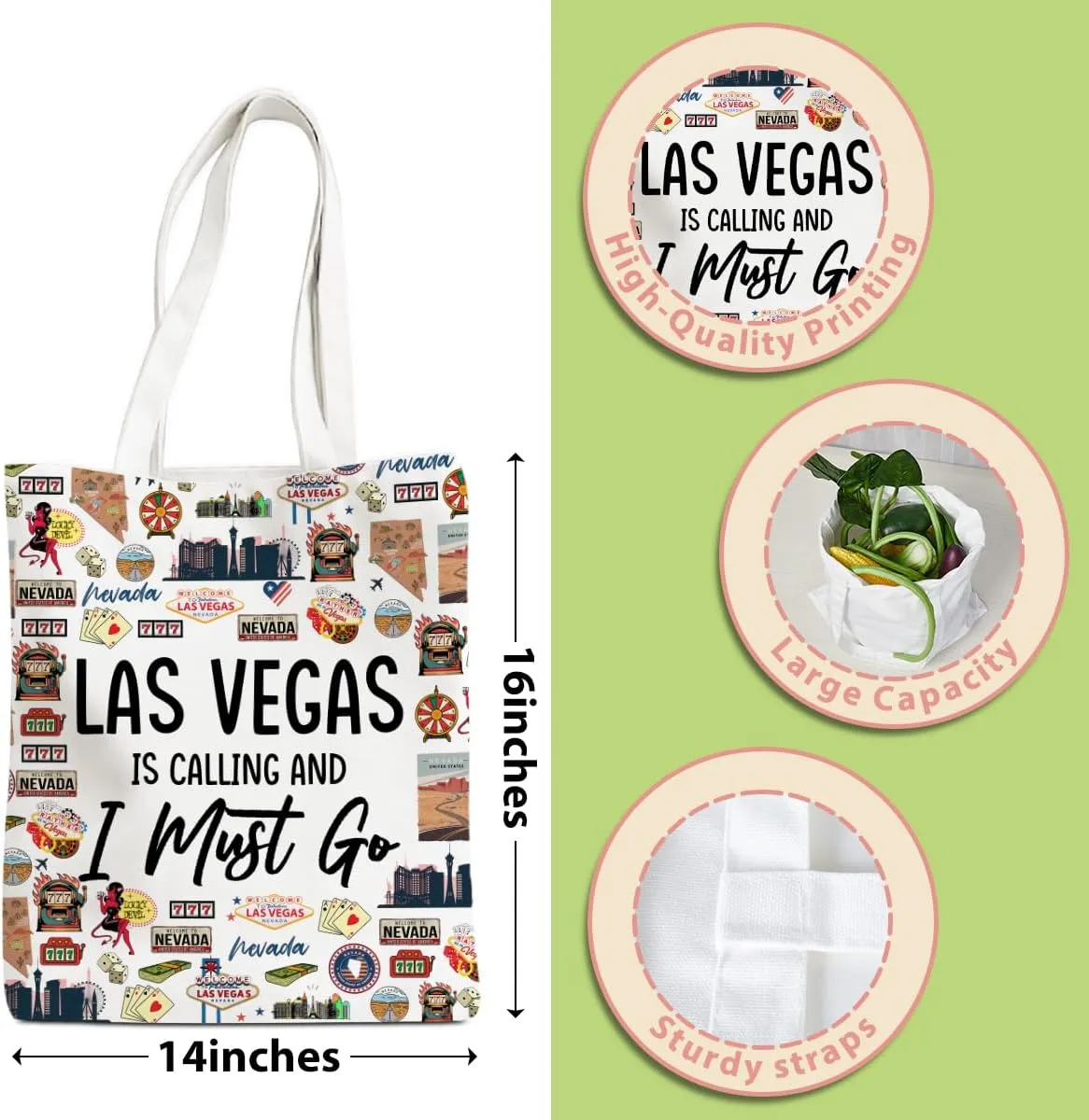 New York Chicago Nashville Paris Italy Los Angeles Las Vegas Lover Gifts Tote Bag Beach Bag Travel Souvenir Gift