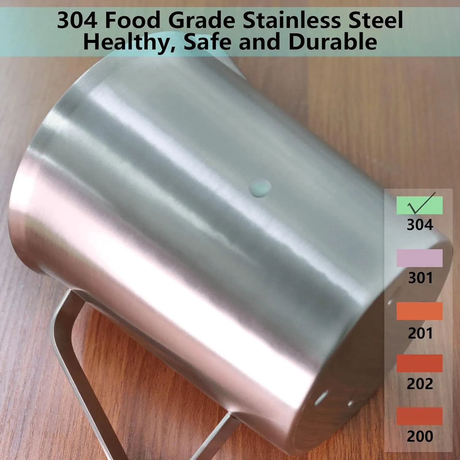Newness Stainless Steel Measuring Cup, Metal Measuring Cup with Handle (Upgraded, 3 Marking Including Cup/ML/Ounce Scale), 16 Ounces (0.5 Liter, 2 Cup)