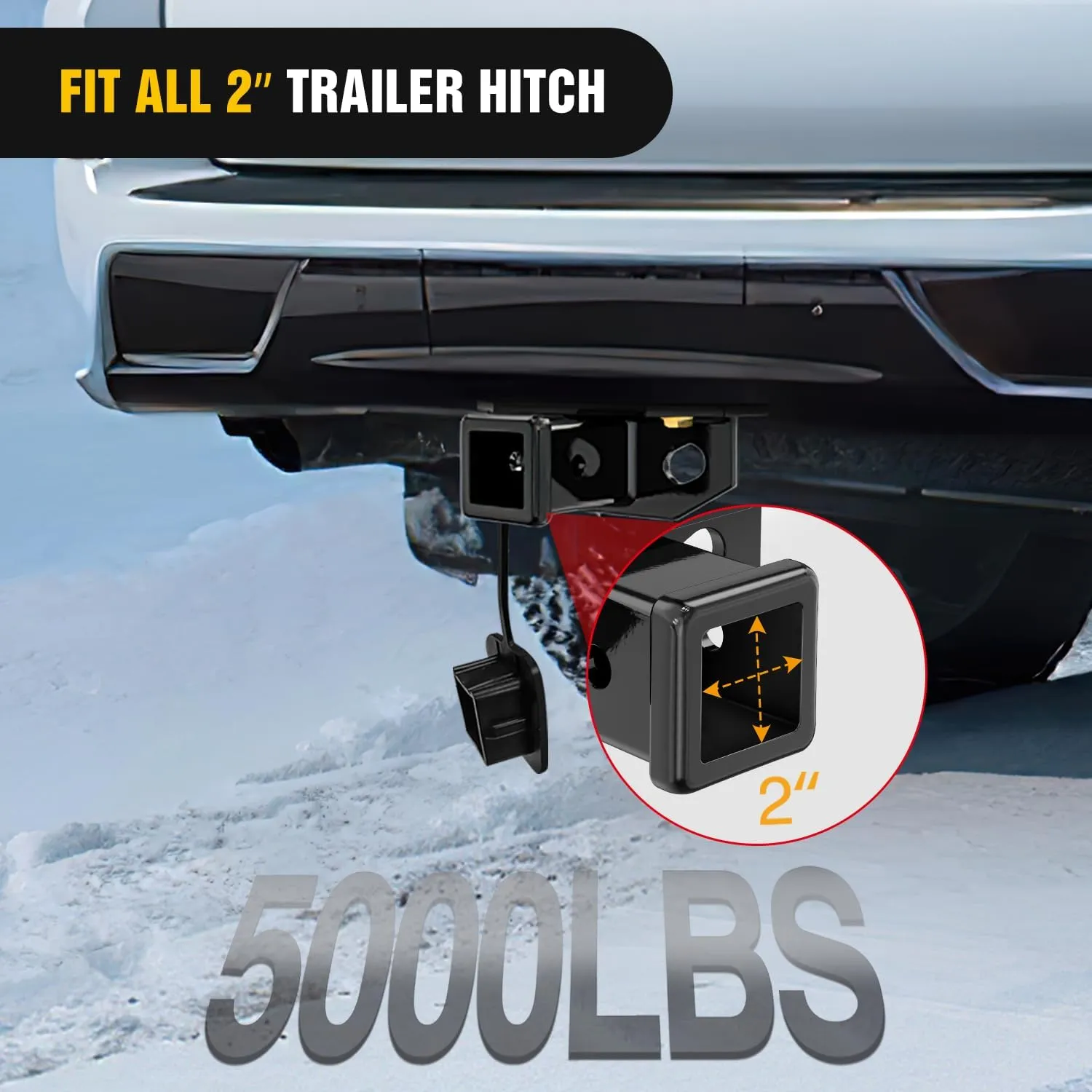 Nilight 2 Inch Rear Trailer Hitch Receiver Kit for 2010 2011 2012 2013 2014 2015 2016 2017 2018 2019 2020 2021 2022 2023 2024 Lexus GX460 with Rubber Stopper and Adjustment Plate