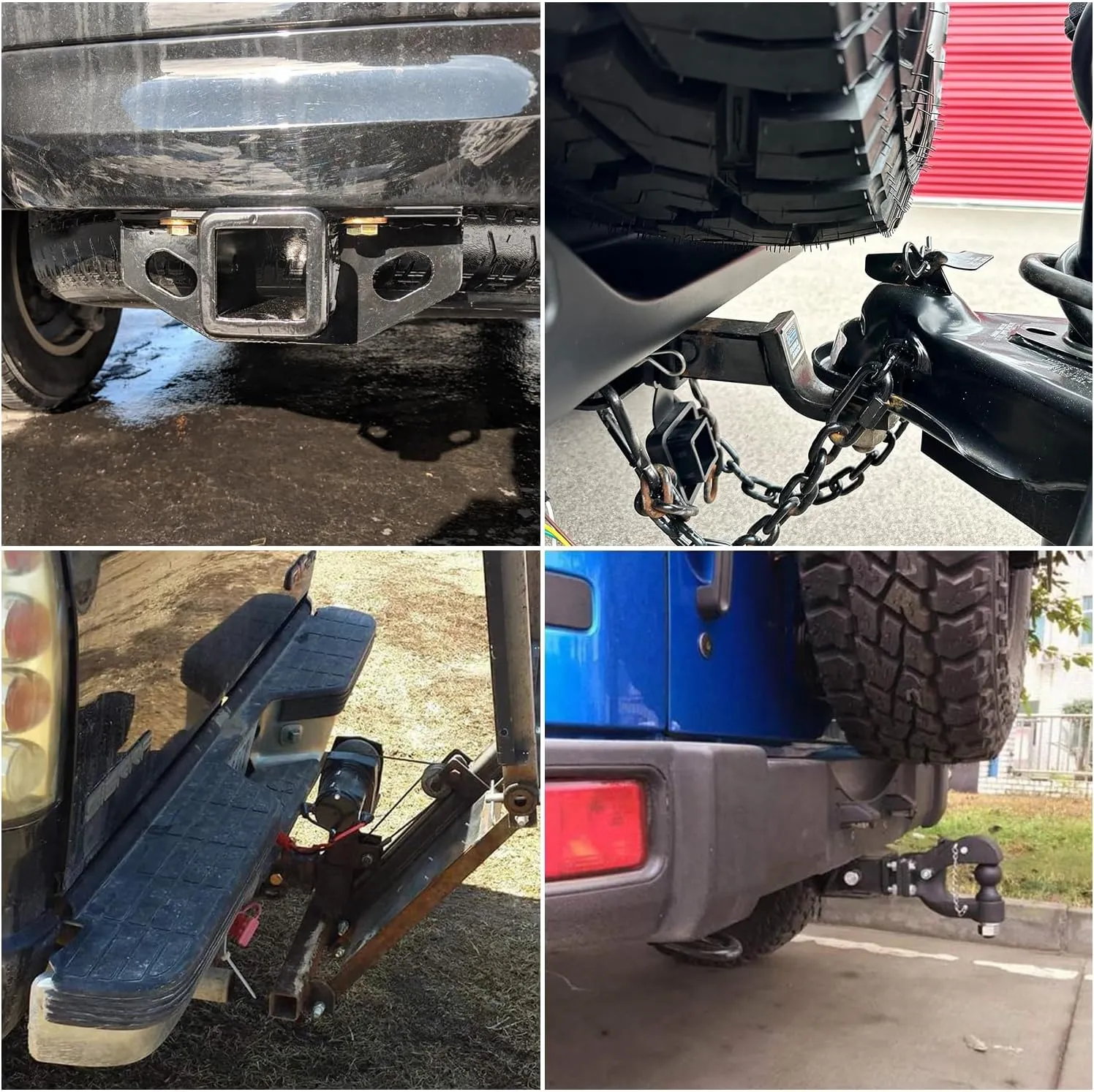 Nilight 2 Inch Rear Trailer Hitch Receiver Kit for 2010 2011 2012 2013 2014 2015 2016 2017 2018 2019 2020 2021 2022 2023 2024 Lexus GX460 with Rubber Stopper and Adjustment Plate