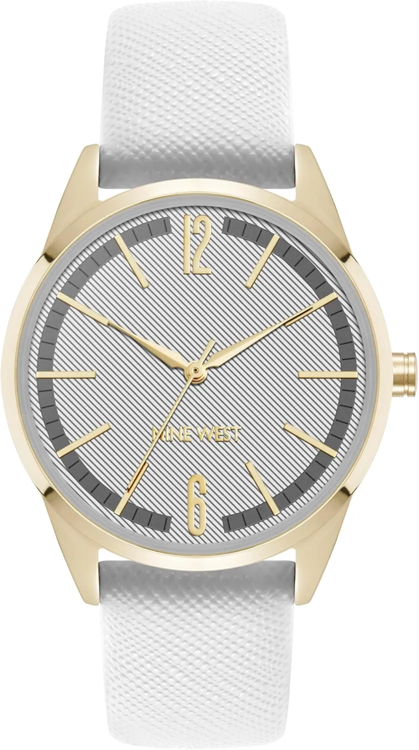 Nine West Women's Saffiano Strap Watch