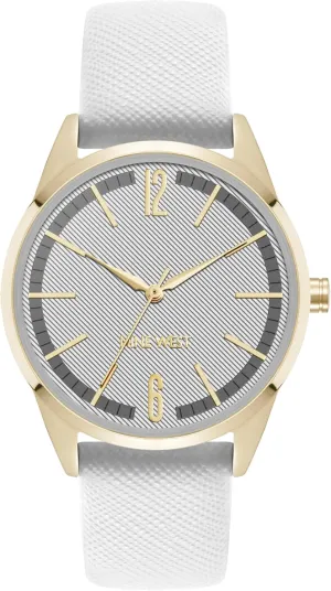 Nine West Women's Saffiano Strap Watch