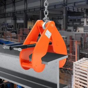 Nisorpa 11000lbs/5 Ton Beam Clamp, Heavy Duty Vertical Beam Clamp, 3.14-12.59 Inch Adjustable Opening Range, Working Load Capacity I Beam Lifting Clamp for Rigging Heavy Duty Steel Beam Clamp Tool