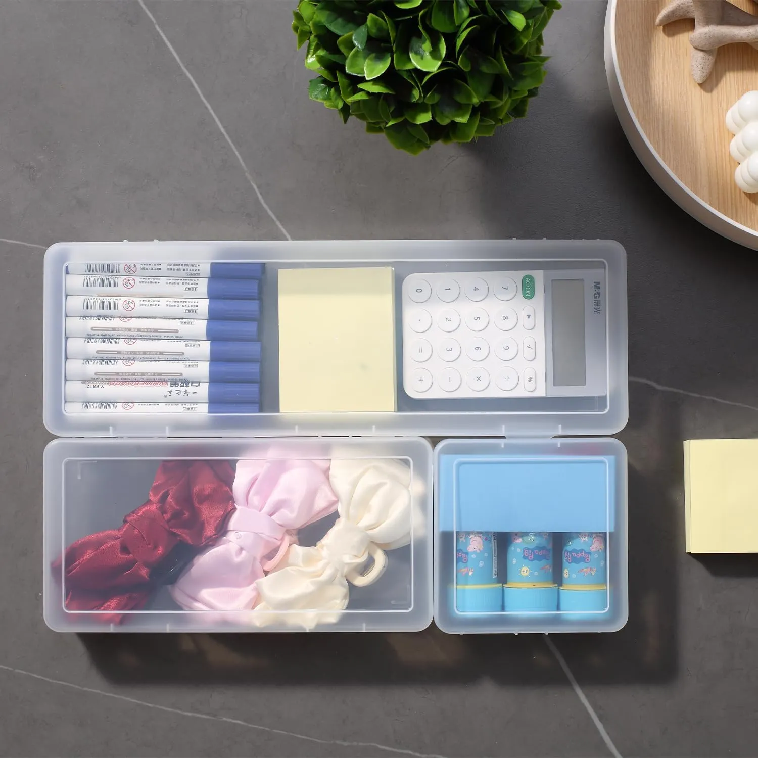 novelinks Stackable Plastic Clear Storage Box Containers with Latching Lid - Art Craft Supply Organizer Storage Containers for Pencil Box, Lego, Crayon, Beads, Jewelry (12 Pack Small -Clear)