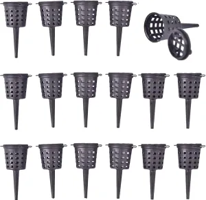 OBANGONG 100PCS Fertilizer Mesh Baskets Garden Nursery Pots Portable Aquarium with Lid Planting Nutrition Cups for Succulent,Orchid,Bonsai