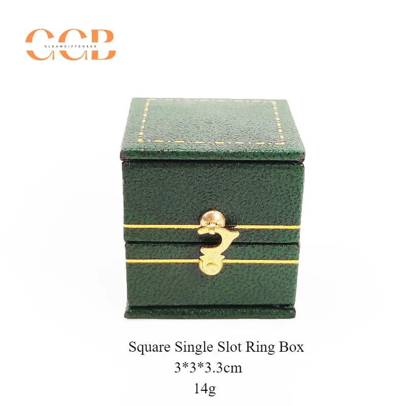 Octagon Vintage Velvet PU Leather Ring Box for Proposal or Wedding