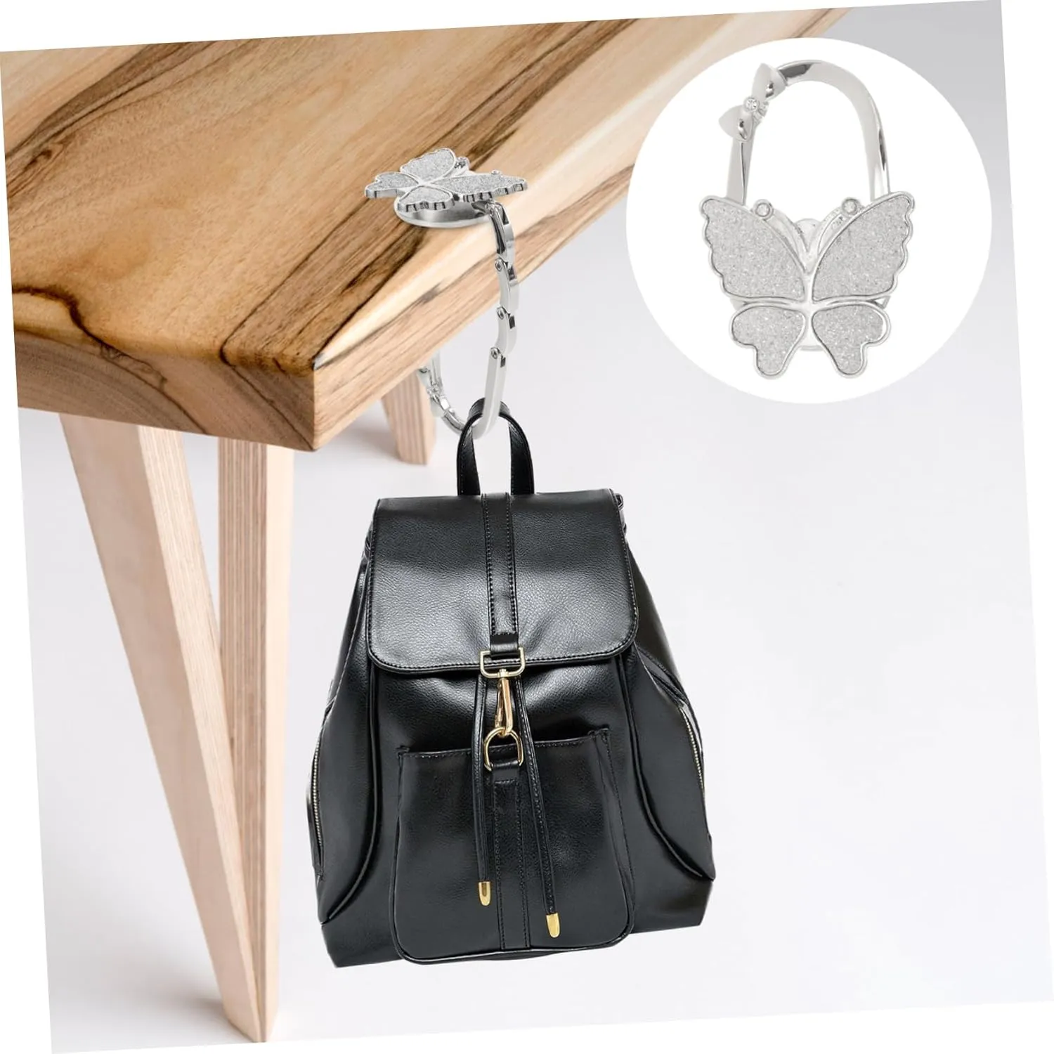 Office Desk Bag Hanger Handbag Holder Decorative Butterfly Shape Purse Hook