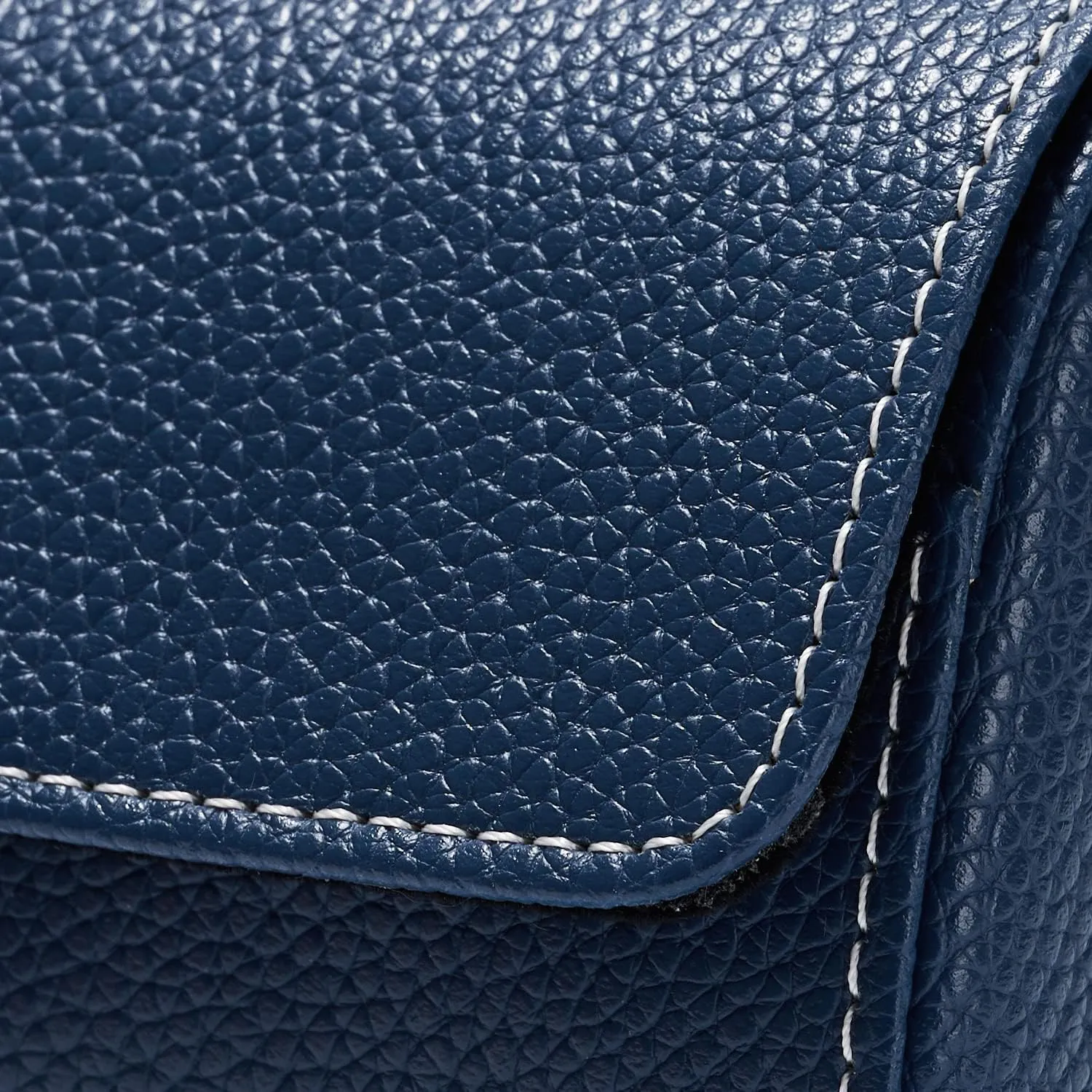 Oirlv Luxury Leather Travel Watch Case Single Watch Box for Men and Women Portable Jewelry Watch Storage Roll Organizer(Blue)