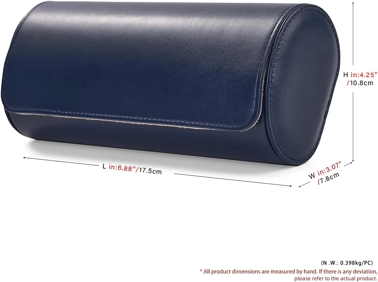 Oirlv Luxury Leather Watch Organizer Case Watch Box for Mens Jewelry Gift Box for Birthday Fathers Day Anniversary(3 slots, Royal Blue)
