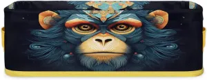 Orangutan Animal Blue Bathroom Storage Basket, Foldable with Handle Open Countertop Paper Towel Decorative Box, Toilet Tank Top Shelf Baskets for Home Closet Bedroom Living Room Office