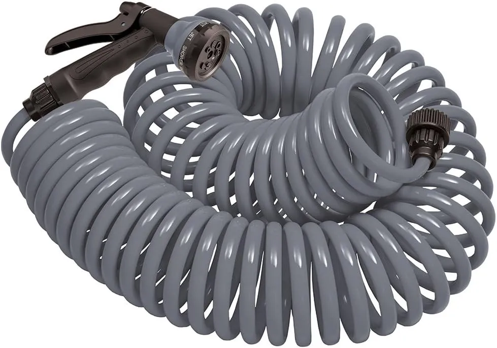 Orbit 27560 Coil Garden Hose, 50 ft, Gray