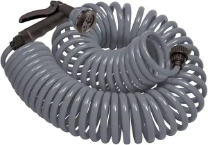 Orbit 27560 Coil Garden Hose, 50 ft, Gray