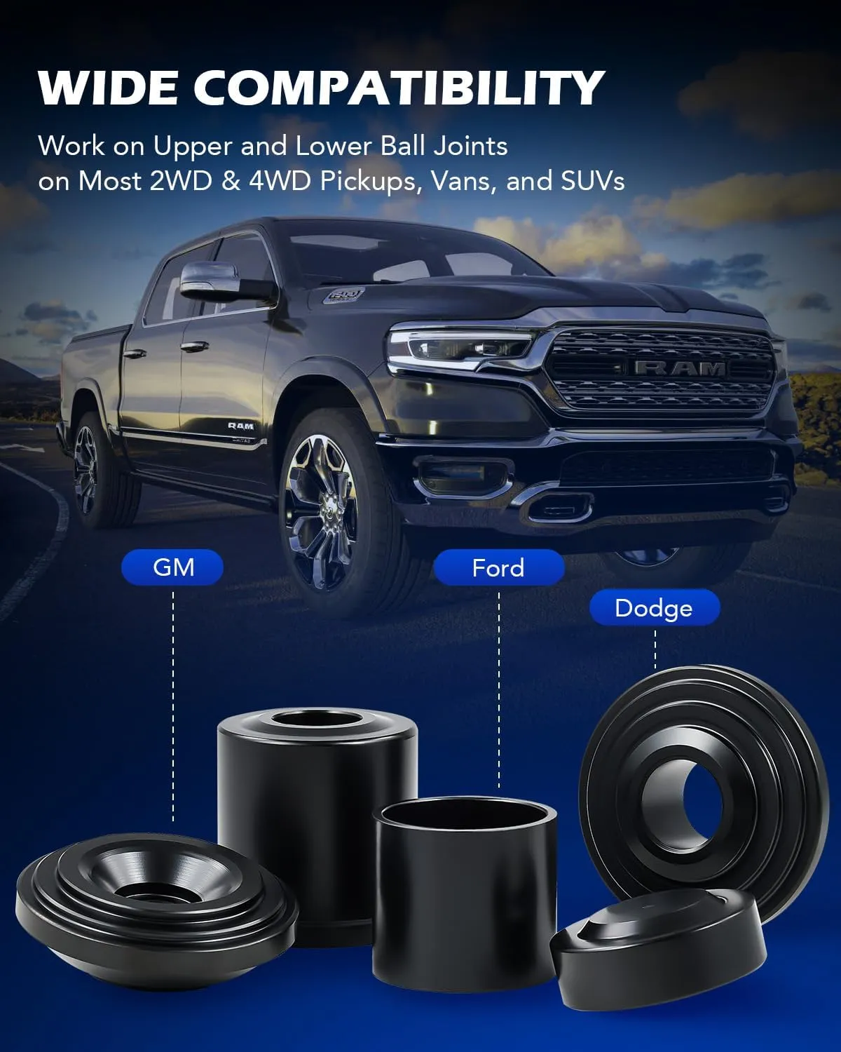 Orion Motor Tech 21PCS Master Ball Joint Press, Upper and Lower Ball Joint Removal Tool, Automotive Ball Joint Press Kit