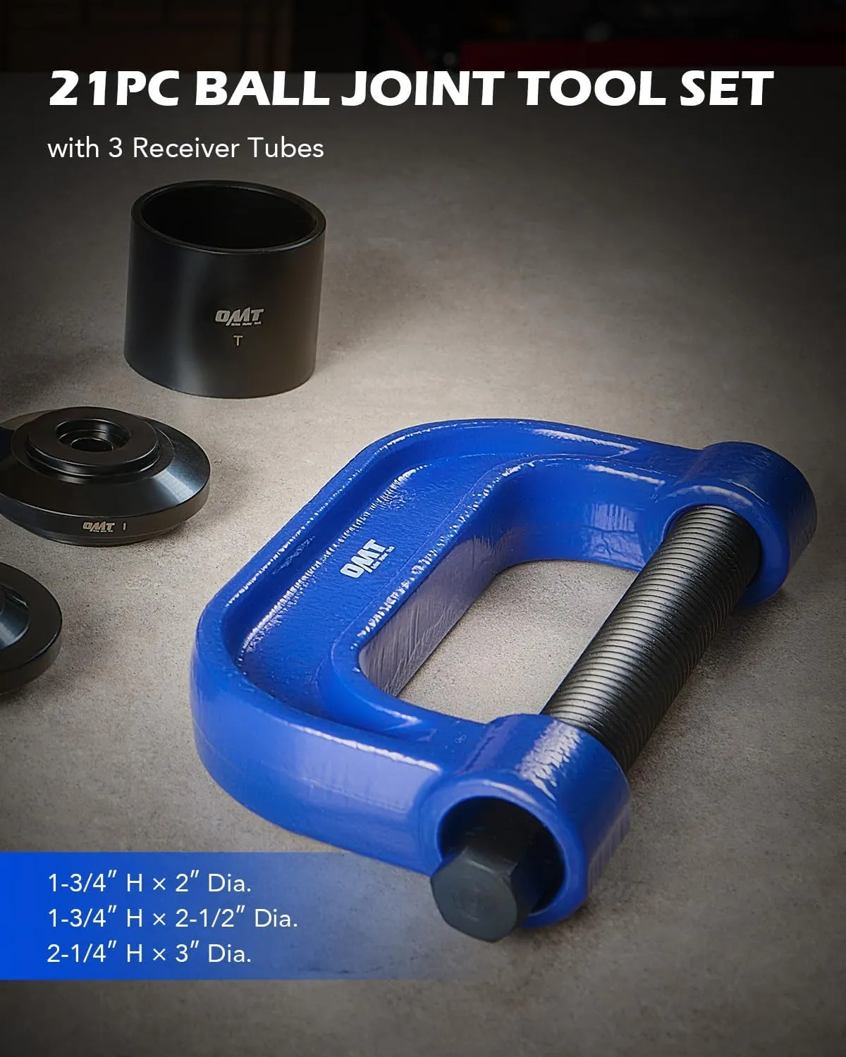 Orion Motor Tech 21PCS Master Ball Joint Press, Upper and Lower Ball Joint Removal Tool, Automotive Ball Joint Press Kit
